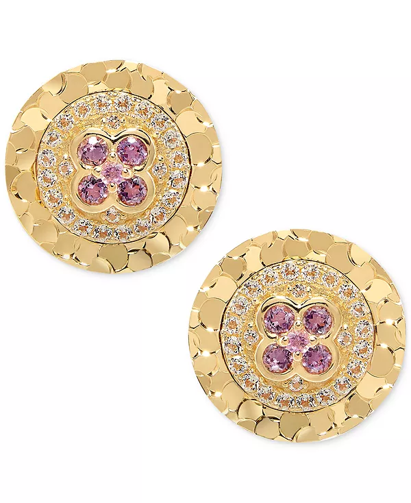 Серьги-Гвоздики с фактурной оправой и гало из серебра 14 карат с аметистом (1/8 карата tw) и белым топазом (1/6 карата tw) (также доступны с голубым топазом) Macy'S, amethyst
Серьги-Гвоздики с фактурной оправой и гало из серебра 14 карат с аметистом (1/8 карата tw) и белым топазом (1/6 карата tw) (также доступны с голубым топазом) Macy'S, amethyst