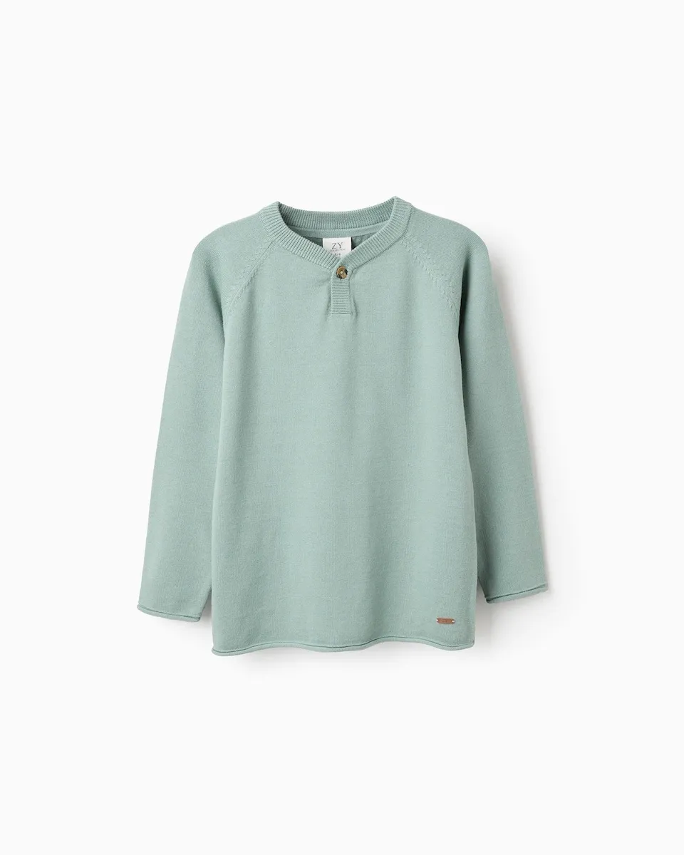 Детский вязаный джемпер на пуговицах Zippy, светло-зеленый
Детский вязаный джемпер на пуговицах Zippy, светло-зеленый