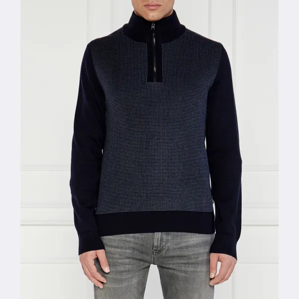 Детский шерстяной свитер стандартного кроя h-образной формы. Boss, синий
Детский шерстяной свитер стандартного кроя h-образной формы. Boss, синий