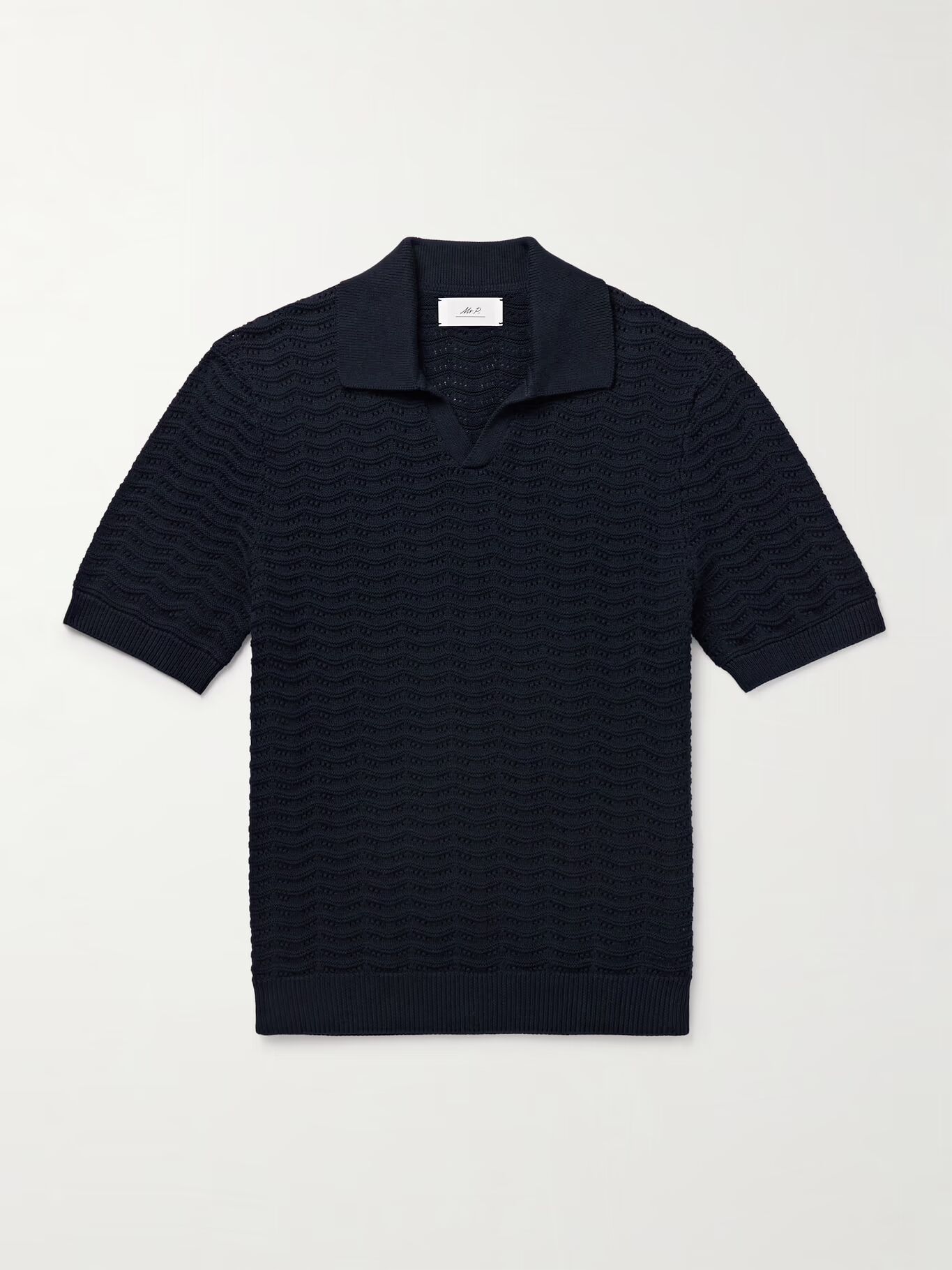 Рубашка-поло из органического хлопка с ажурной вязкой MR P., темно-синий
Рубашка-поло из органического хлопка с ажурной вязкой MR P., темно-синий