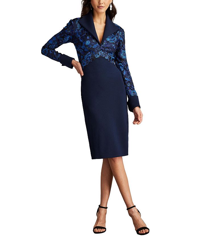 Платье с французскими манжетами Auger Tadashi Shoji, синий
Платье с французскими манжетами Auger Tadashi Shoji, синий