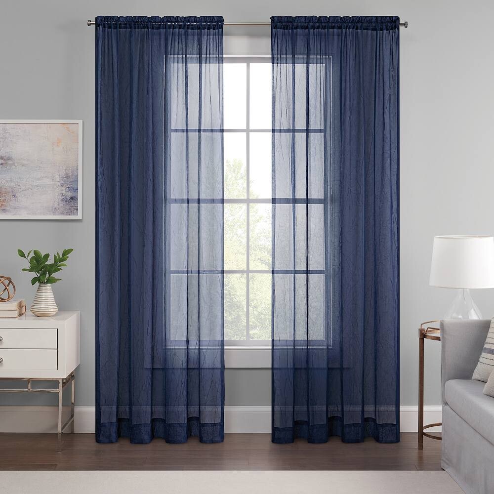 eclipse Emina Crushed Sheer Voile Rod Карманная оконная занавеска Eclipse, темно-синий
eclipse Emina Crushed Sheer Voile Rod Карманная оконная занавеска Eclipse, темно-синий