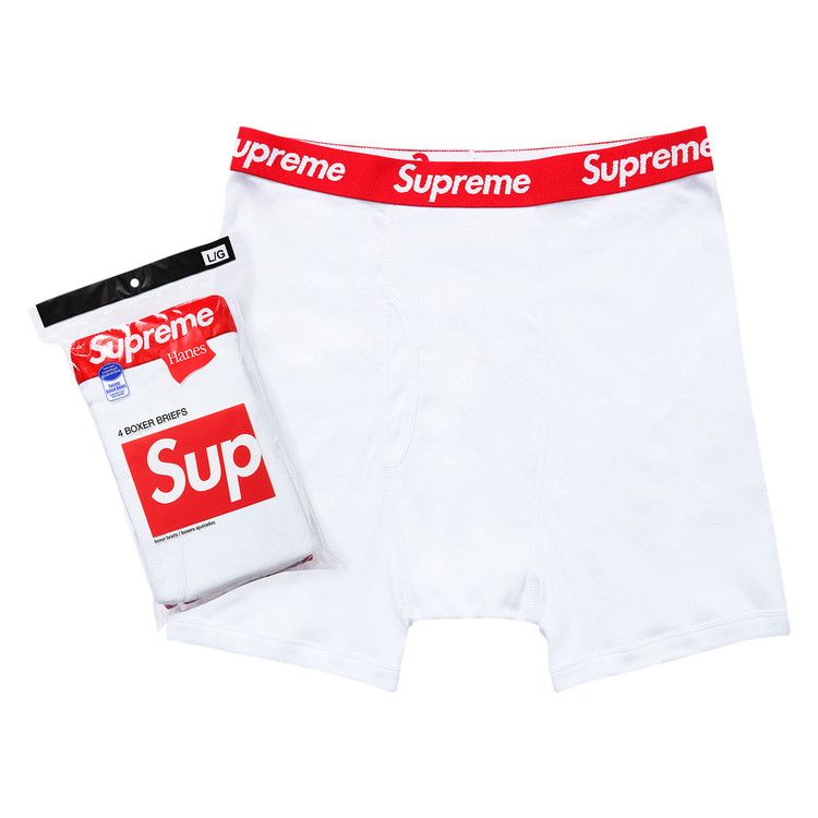 Боксеры Supreme x Hanes Boxer Briefs (4 Pack), White
Боксеры Supreme x Hanes Boxer Briefs (4 Pack), White