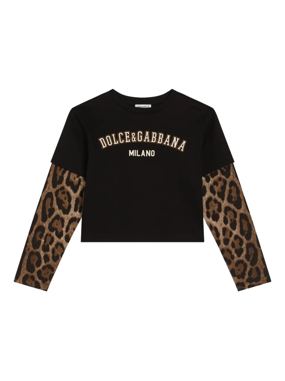 Топ с длинными рукавами и леопардовым принтом Dolce & Gabbana Kids, черный
Топ с длинными рукавами и леопардовым принтом Dolce & Gabbana Kids, черный