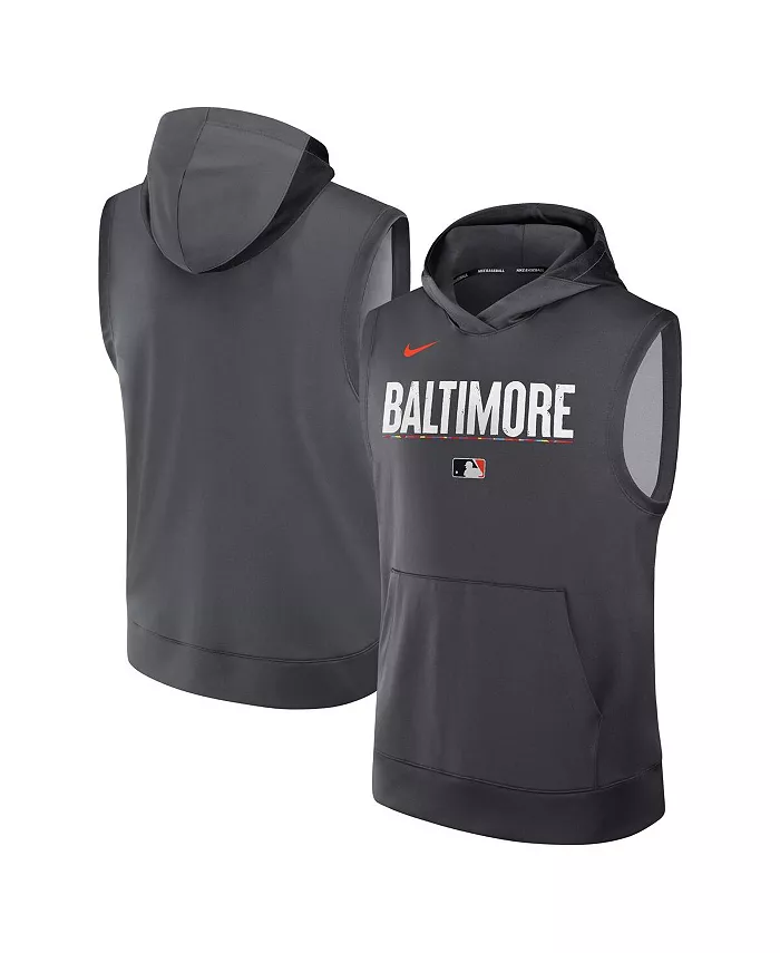 Мужская антрацитовая безрукавка-худи Authentic Collection City Connect Baltimore Orioles для тренировок Nike
Мужская антрацитовая безрукавка-худи Authentic Collection City Connect Baltimore Orioles для тренировок Nike