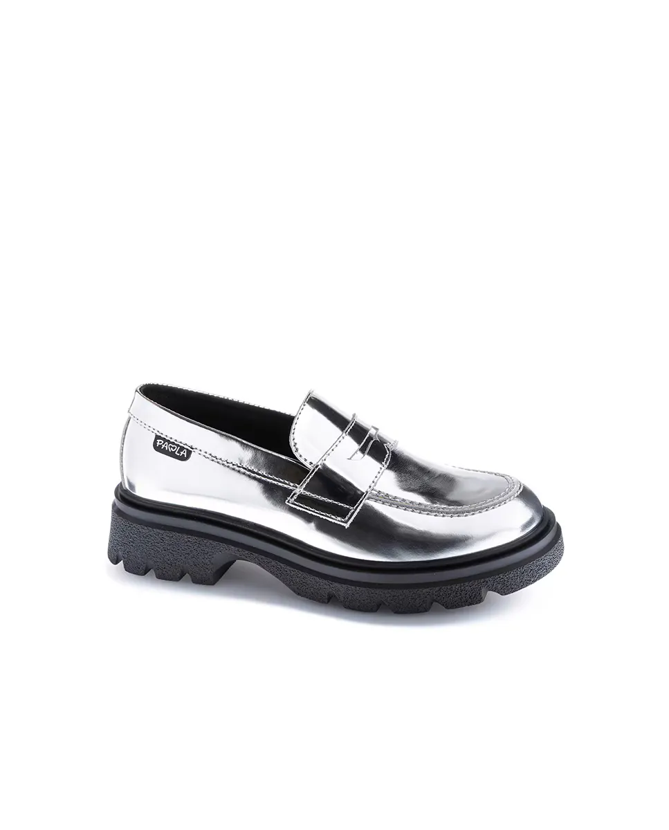 Кожаные мокасины Paola для девочек Pablosky, серебряный
Кожаные мокасины Paola для девочек Pablosky, серебряный