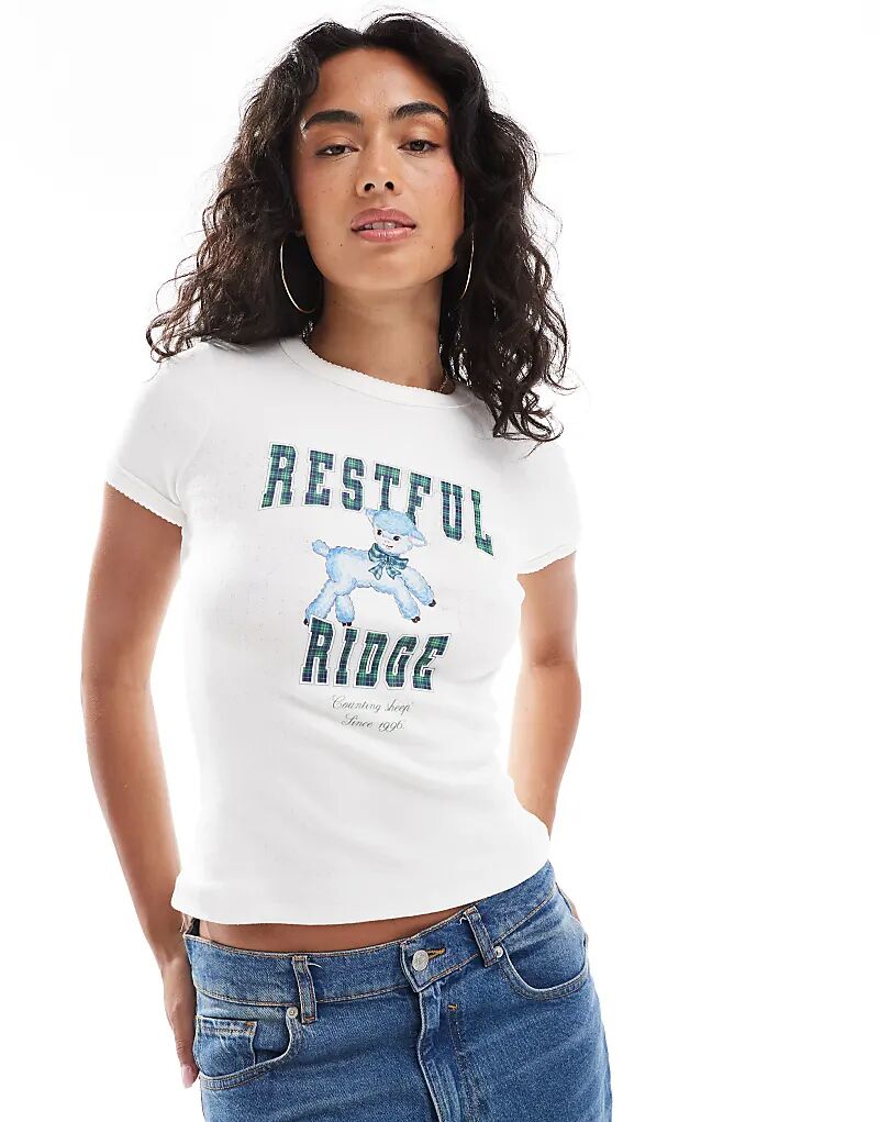 Футболка для сна Cotton On с ажурным узором зеленого и белого цветов Cotton:On
Футболка для сна Cotton On с ажурным узором зеленого и белого цветов Cotton:On