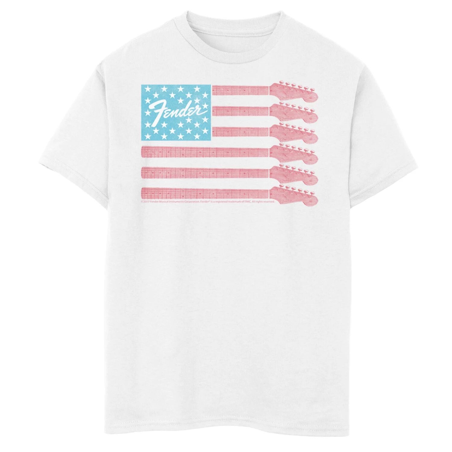 Футболка Fender с воротником под гитару и американским флагом для мальчиков 8–20 лет Licensed Character