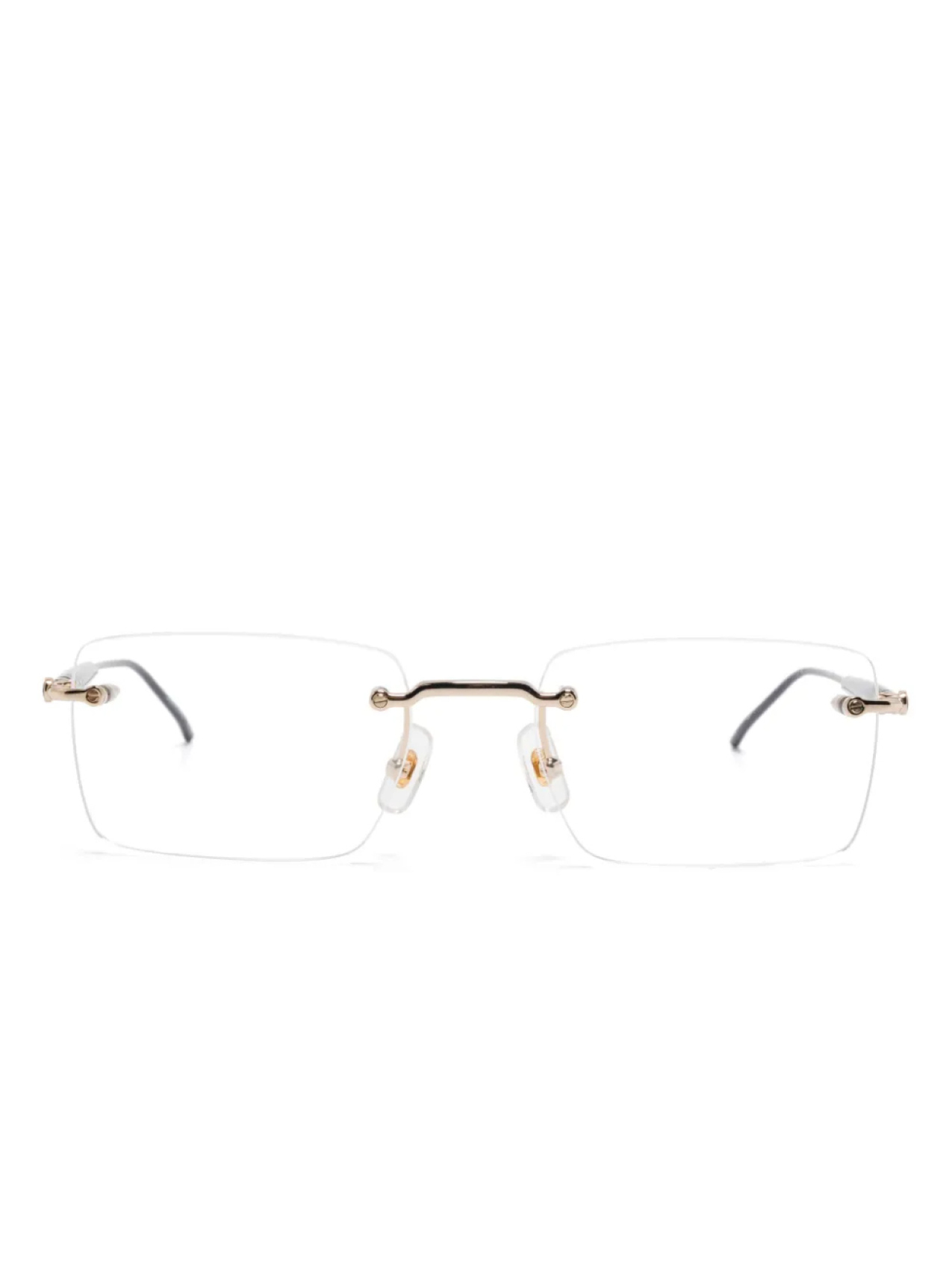 Montblanc очки в безободковой оправе, черный 
Montblanc очки в безободковой оправе, черный