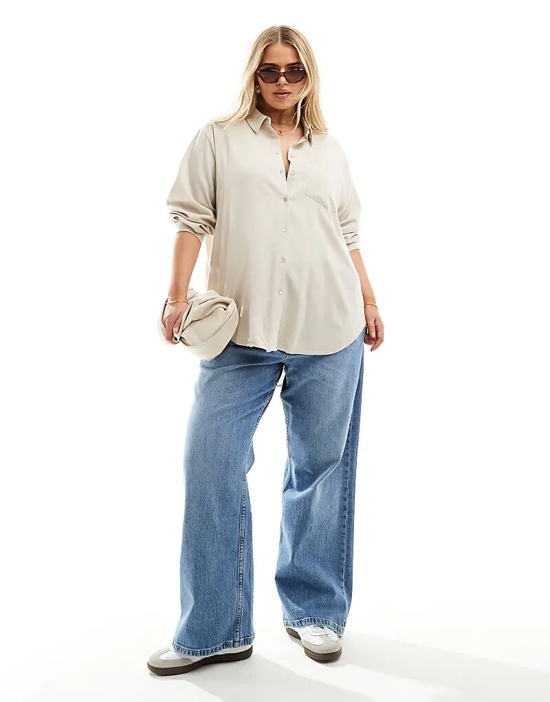 Рубашка с длинными рукавами из льняной смеси в цвете «камень» Vero Moda
Рубашка с длинными рукавами из льняной смеси в цвете «камень» Vero Moda