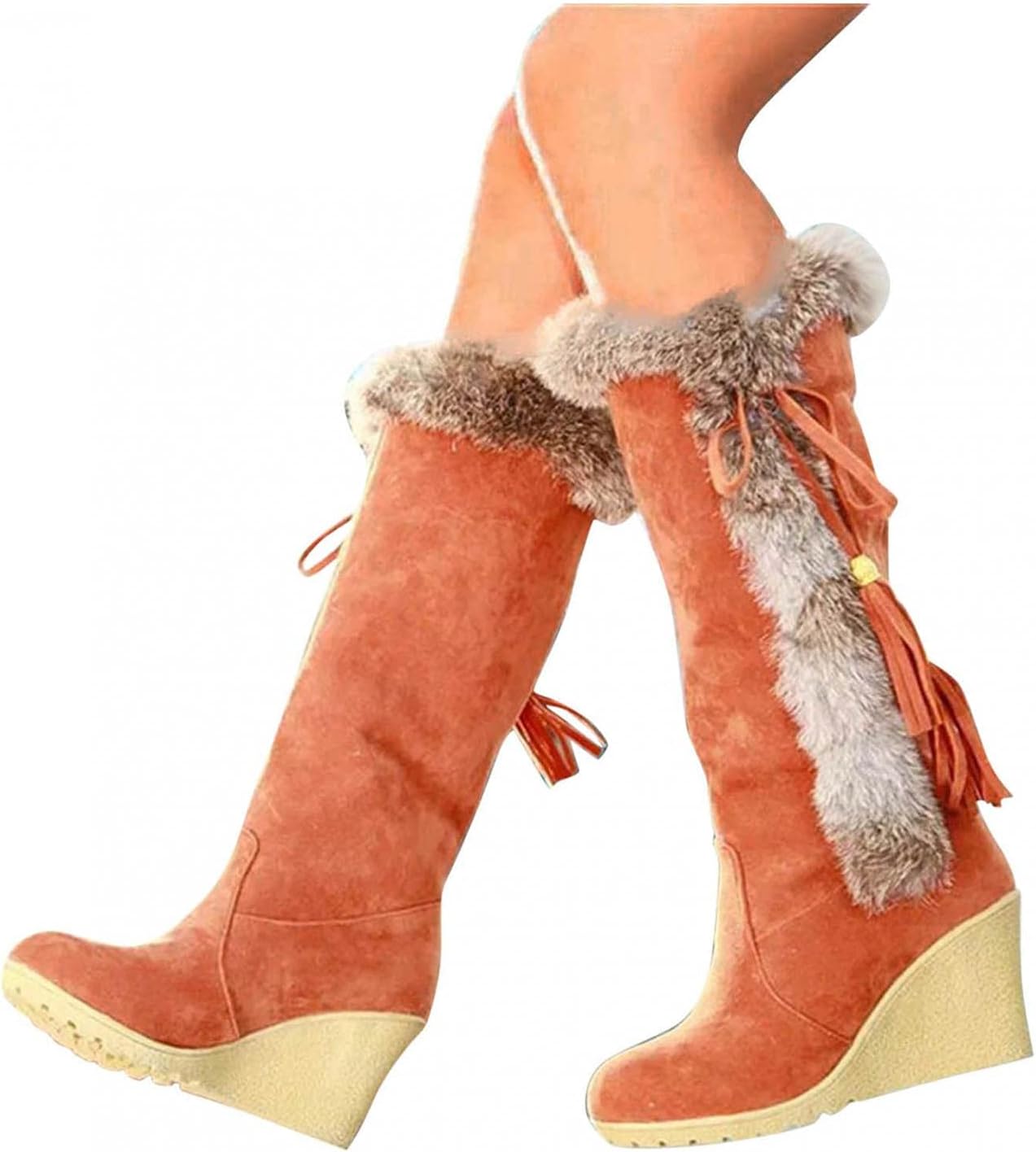 Женские зимние снежные сапоги Hbeylia на высоком каблуке с пушистым мехом, модные повседневные бохо из замши, оранжевый
Женские зимние снежные сапоги Hbeylia на высоком каблуке с пушистым мехом, модные повседневные бохо из замши, оранжевый