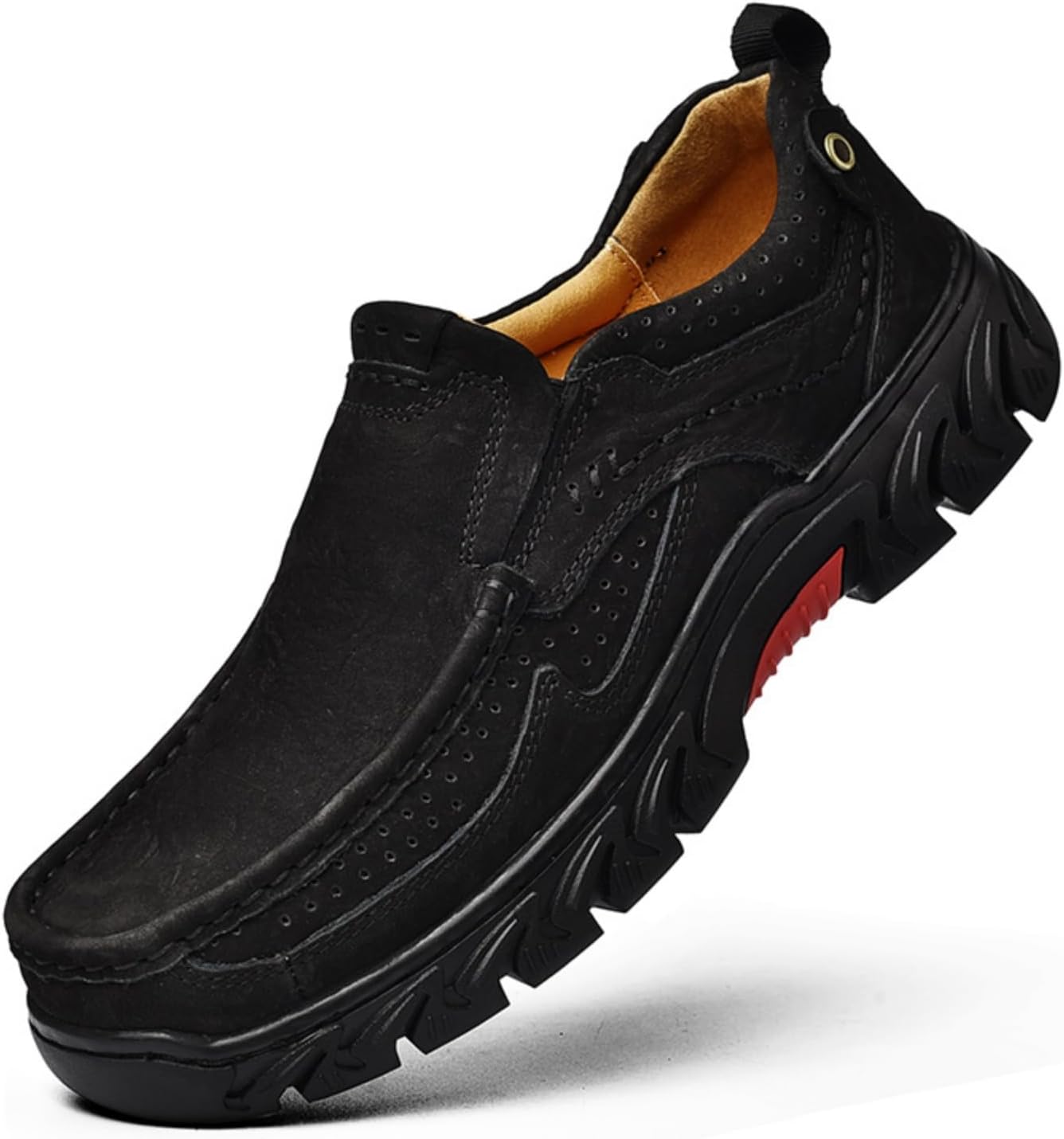 Мужские замшевые лоферы без застежек с легкой толстой подошвой, повседневная обувь для прогулок на открытом воздухе с круглым носком, противоскользящей подошвой, дышащие и удобные для ежедневного ношения Psieicwm, черный
Мужские замшевые лоферы без застежек с легкой толстой подошвой, повседневная обувь для прогулок на открытом воздухе с круглым носком, противоскользящей подошвой, дышащие и удобные для ежедневного ношения Psieicwm, черный