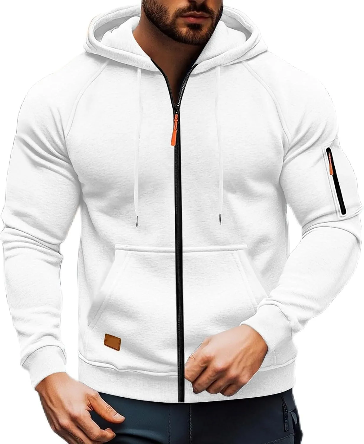 Мужская худи с капюшоном и карманами Full Zip, длинный рукав
Мужская худи с капюшоном и карманами Full Zip, длинный рукав