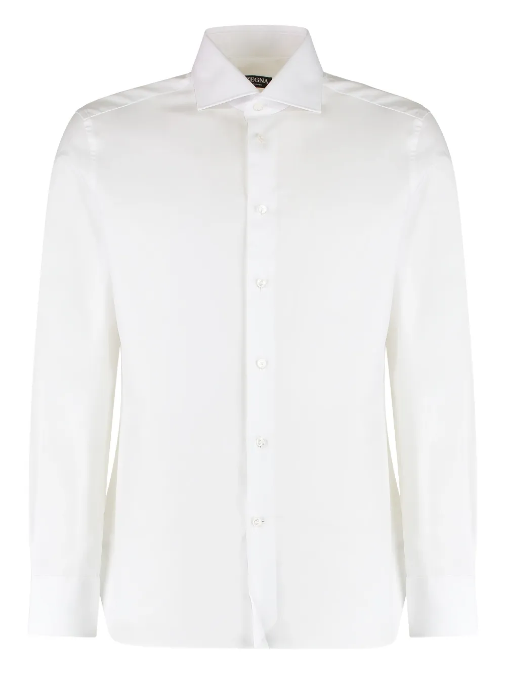 Хлопковая рубашка с закругленным подолом Zegna, белый
Хлопковая рубашка с закругленным подолом Zegna, белый