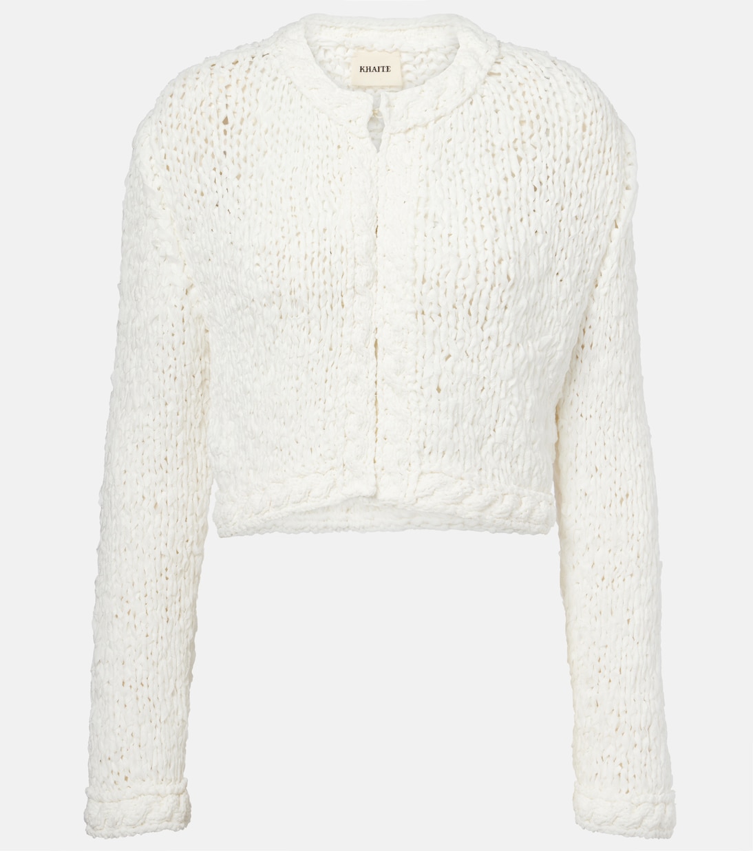 Кардиган Genevieve ажурной вязки Khaite, Glaze
Кардиган Genevieve ажурной вязки Khaite, Glaze