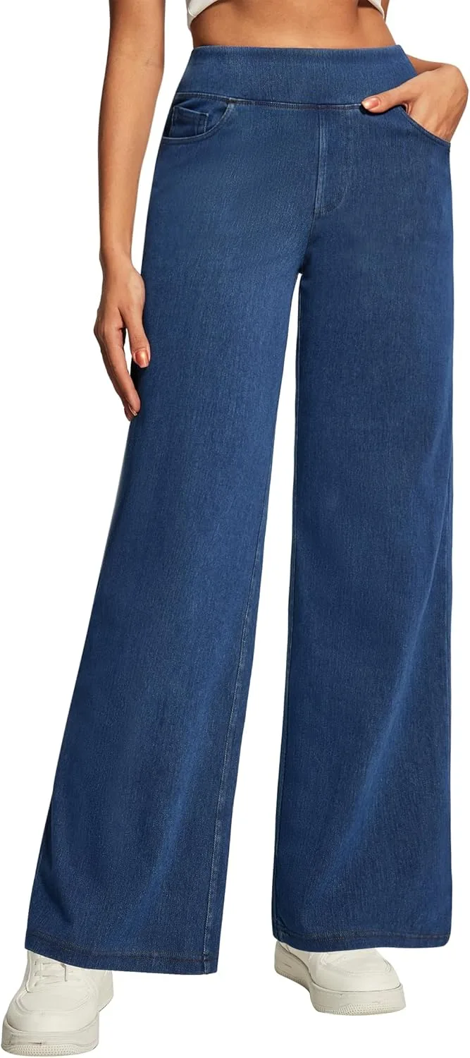 Heathyoga широкие джинсы женские с высокой талией на резинке
Heathyoga широкие джинсы женские с высокой талией на резинке