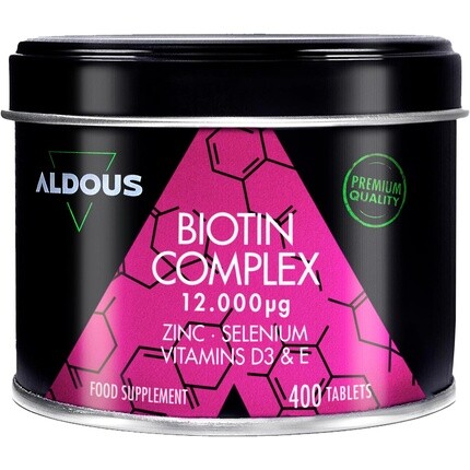 Биотин 12000 мкг 400 таблеток Рост волос для волос, кожи, ногтей с цинком, селеном, витамином D3 и витамином E Высококонцентрированная добавка с биотином Aldous Labs
Биотин 12000 мкг 400 таблеток Рост волос для волос, кожи, ногтей с цинком, селеном, витамином D3 и витамином E Высококонцентрированная добавка с биотином Aldous Labs
