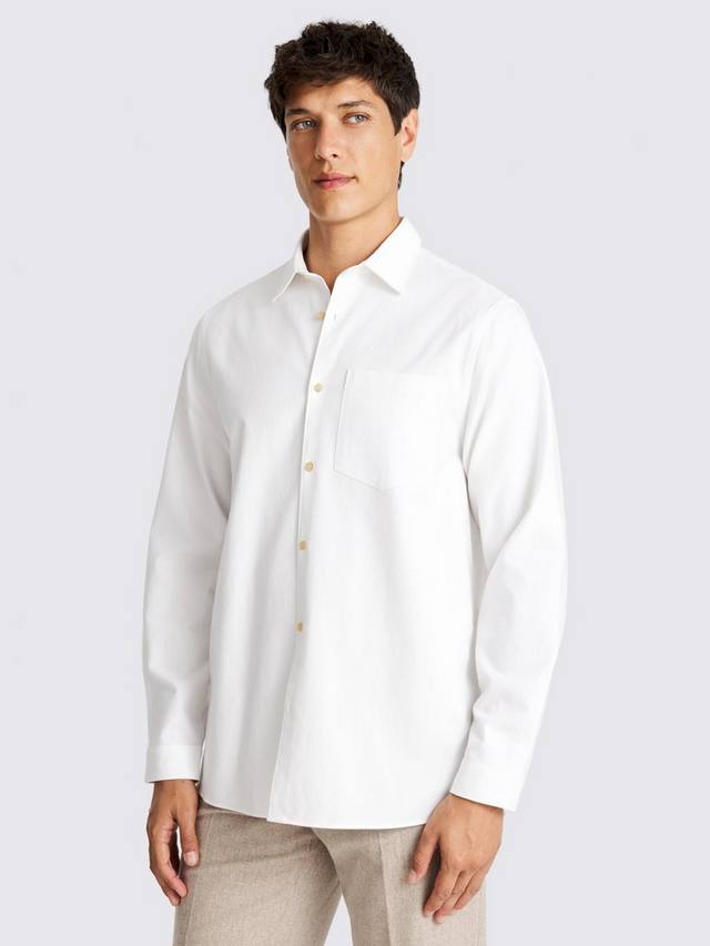 Хлопковая свободная рубашка регулярного кроя в оксфордском стиле Moss, White
Хлопковая свободная рубашка регулярного кроя в оксфордском стиле Moss, White