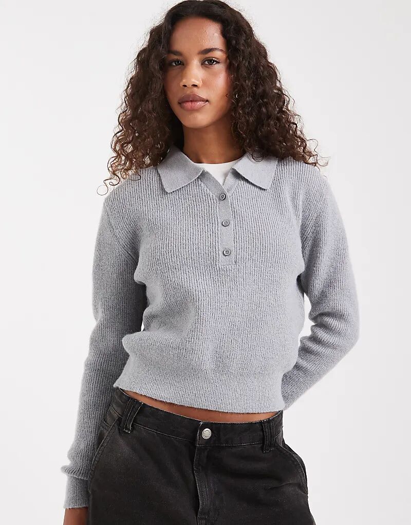 Вязаный джемпер хенли ASOS DESIGN со свободным воротником светло-серого цвета
Вязаный джемпер хенли ASOS DESIGN со свободным воротником светло-серого цвета