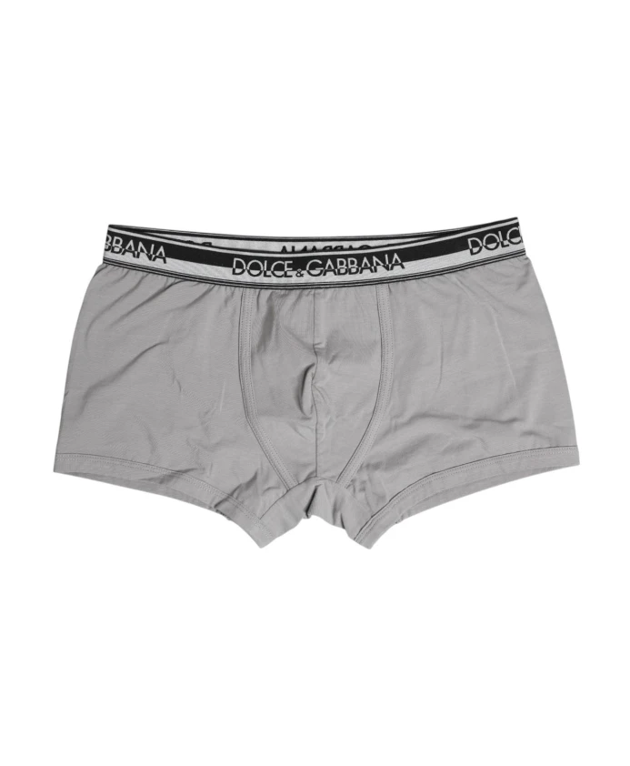 Серые хлопковые боксерские шорты с эластичным поясом Dolce & Gabbana, серый
Серые хлопковые боксерские шорты с эластичным поясом Dolce & Gabbana, серый