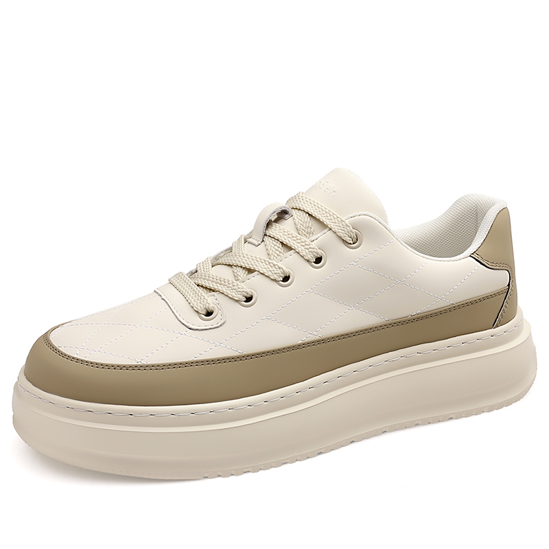 Низкие, износостойкие, противоскользящие мужские кроссовки Mulinsen, White 
Низкие, износостойкие, противоскользящие мужские кроссовки Mulinsen, White