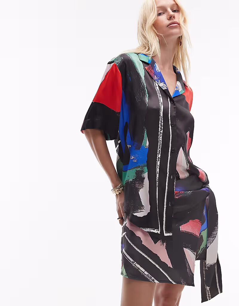 Рубашка свободного покроя TOPSHOP из атласа с принтом в виде шарфа
Рубашка свободного покроя TOPSHOP из атласа с принтом в виде шарфа