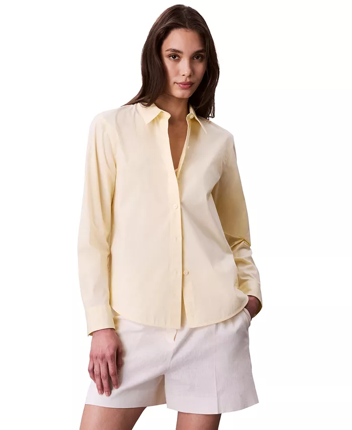 Женская свободная рубашка из хлопкового поплина-стрейча на пуговицах Calvin Klein Jeans, коричневый/бежевый
Женская свободная рубашка из хлопкового поплина-стрейча на пуговицах Calvin Klein Jeans, коричневый/бежевый