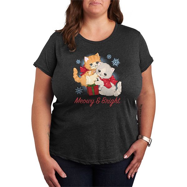 Футболка Plus size с новогодним принтом Meowy & Bright Licensed Character, Heather Charcoal
Футболка Plus size с новогодним принтом Meowy & Bright Licensed Character, Heather Charcoal