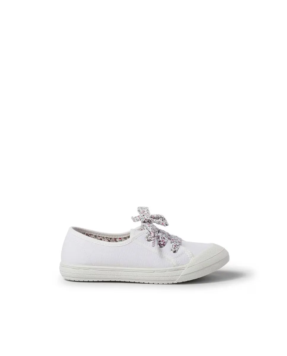 Кроссовки из парусины для девочек с усиленным носком и принтованными шнурками Pisamonas, белый
Кроссовки из парусины для девочек с усиленным носком и принтованными шнурками Pisamonas, белый