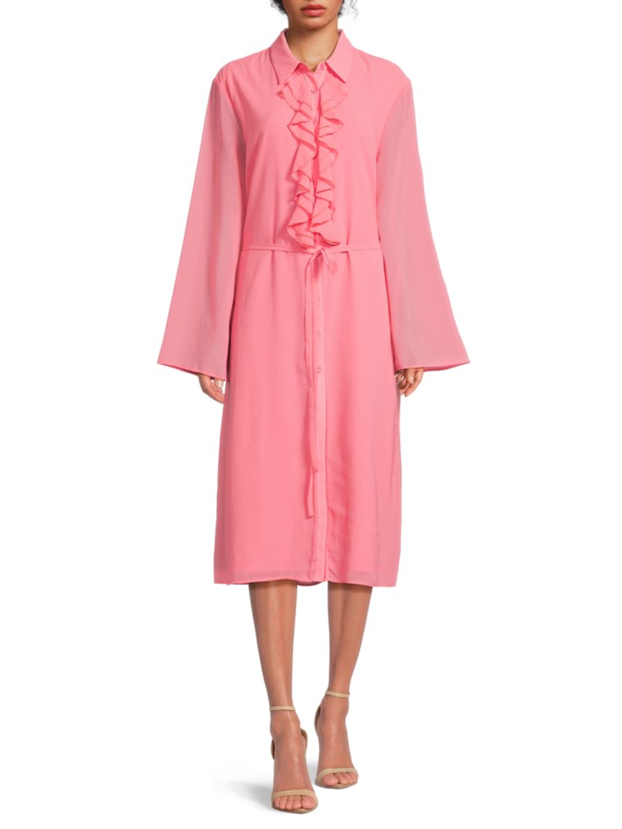 Платье миди Yasmine с длинными рукавами и оборками Area Stars, розовый
Платье миди Yasmine с длинными рукавами и оборками Area Stars, розовый