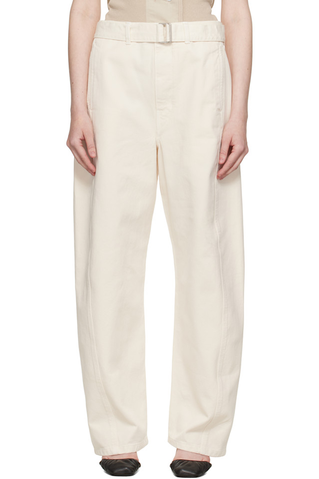 Джинсы с перекрученным поясом Lemaire, белый
Джинсы с перекрученным поясом Lemaire, белый