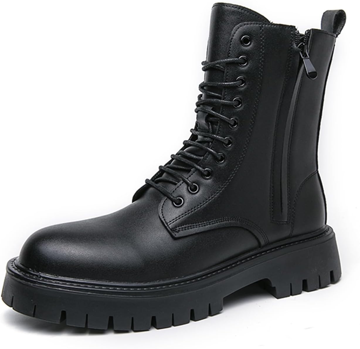 Мужские ботинки на шнуровке из натуральной кожи с высокой платформой, круглый носок, боковая молния, толстая подошва с протектором, противоскользящие, удобные, для повседневной носки, бизнеса, улицы и официального офиса Tixewsjh, черный
Мужские ботинки на шнуровке из натуральной кожи с высокой платформой, круглый носок, боковая молния, толстая подошва с протектором, противоскользящие, удобные, для повседневной носки, бизнеса, улицы и официального офиса Tixewsjh, черный
