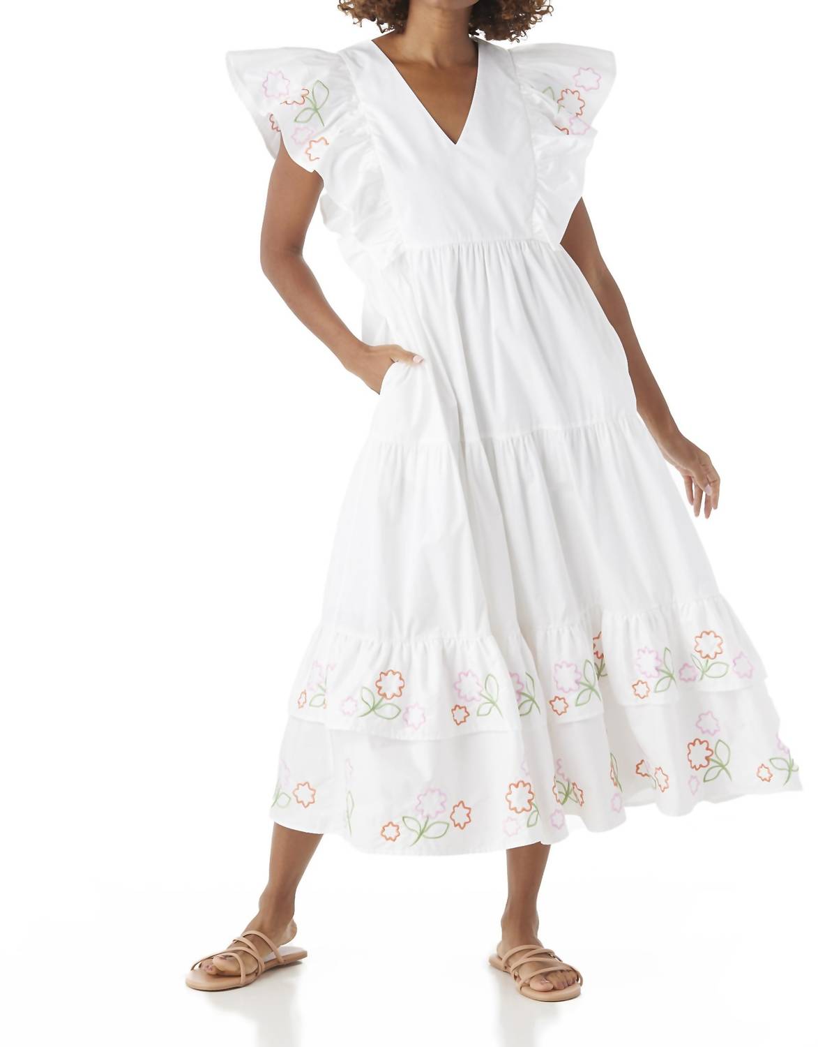 Crosby by Mollie Burch Платье-миди Walker белого цвета
Crosby by Mollie Burch Платье-миди Walker белого цвета