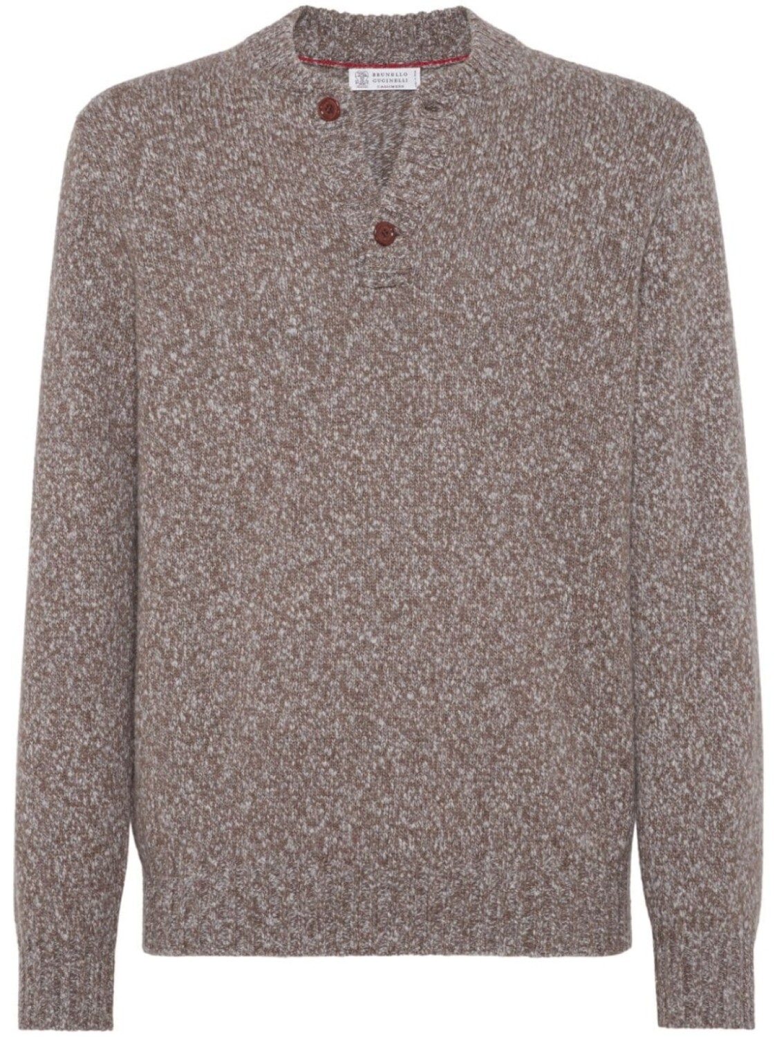 Brunello Cucinelli меланжевый джемпер, коричневый
Brunello Cucinelli меланжевый джемпер, коричневый