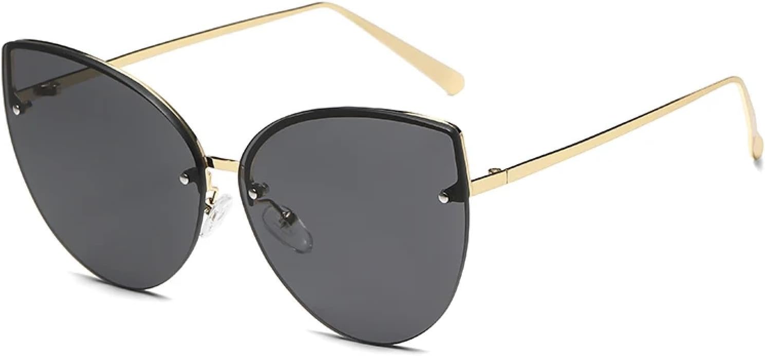 Винтажные солнцезащитные очки «кошачий глаз» без оправы, металлические, с градиентным затемнением, защита от УФ-излучения UV400, для летних путешествий, для женщин TVTBBVV, Black
Винтажные солнцезащитные очки «кошачий глаз» без оправы, металлические, с градиентным затемнением, защита от УФ-излучения UV400, для летних путешествий, для женщин TVTBBVV, Black