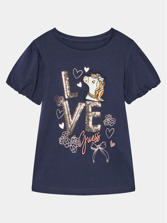 Футболка стандартного кроя Guess, синий 
Футболка стандартного кроя Guess, синий