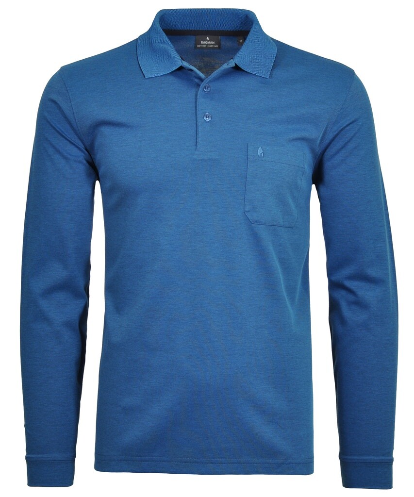 Поло Ragman Langarm T Shirt, синий 
Поло Ragman Langarm T Shirt, синий