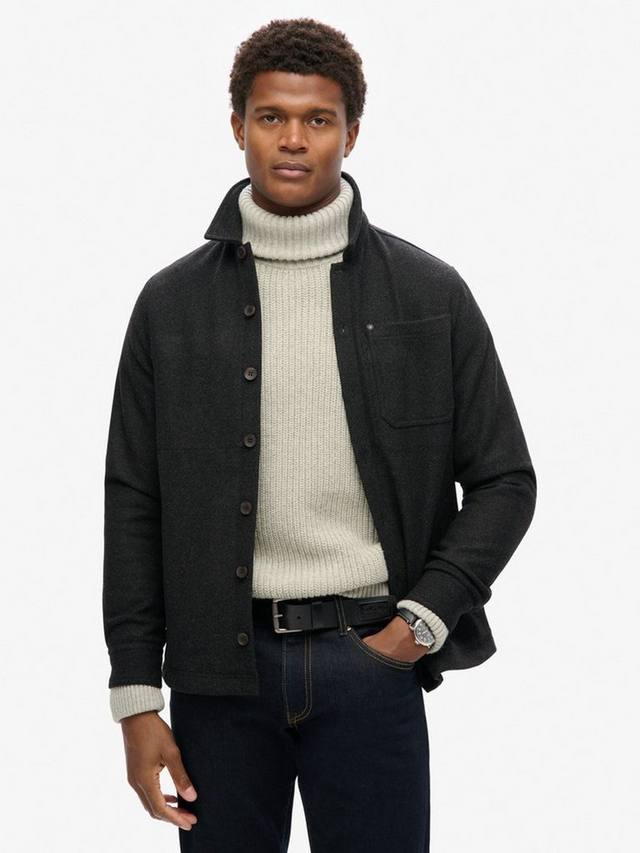 Шерстяная рубашка-оверсайз Superdry, Black
Шерстяная рубашка-оверсайз Superdry, Black