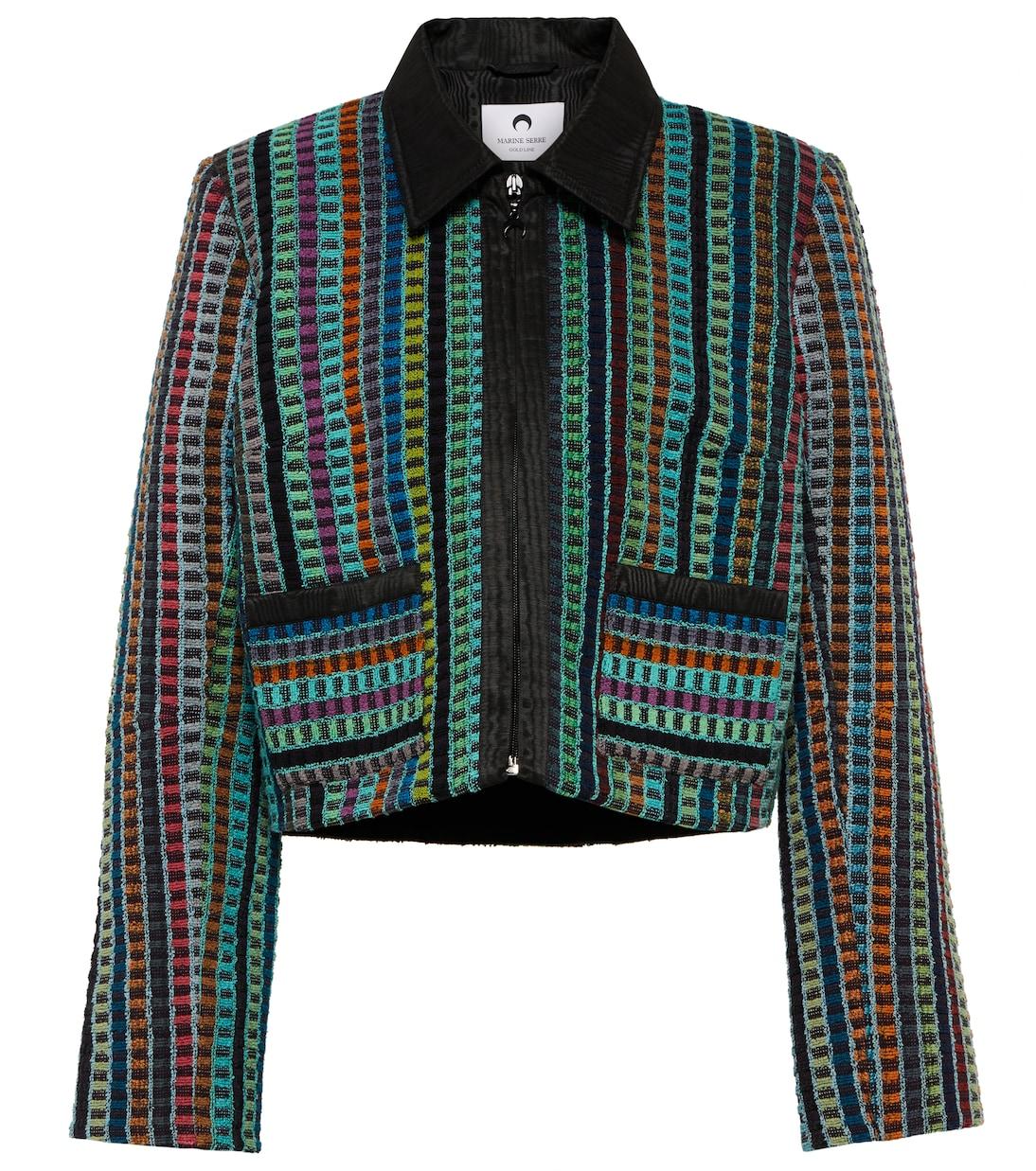 Укороченная куртка из хлопковой махровой ткани Marine Serre, разноцветный
Укороченная куртка из хлопковой махровой ткани Marine Serre, разноцветный