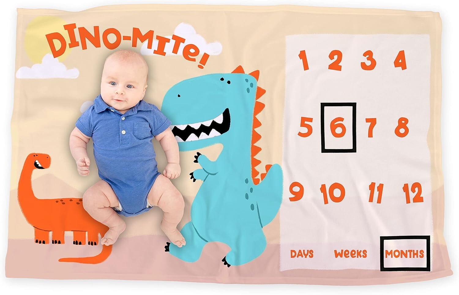 Одеяло LOGOVISION Dinosaur Baby Milestone, 36 x 58 дюймов Dino-Mite!, унисекс для мальчиков и девочек, Dinosaur
Одеяло LOGOVISION Dinosaur Baby Milestone, 36 x 58 дюймов Dino-Mite!, унисекс для мальчиков и девочек, Dinosaur