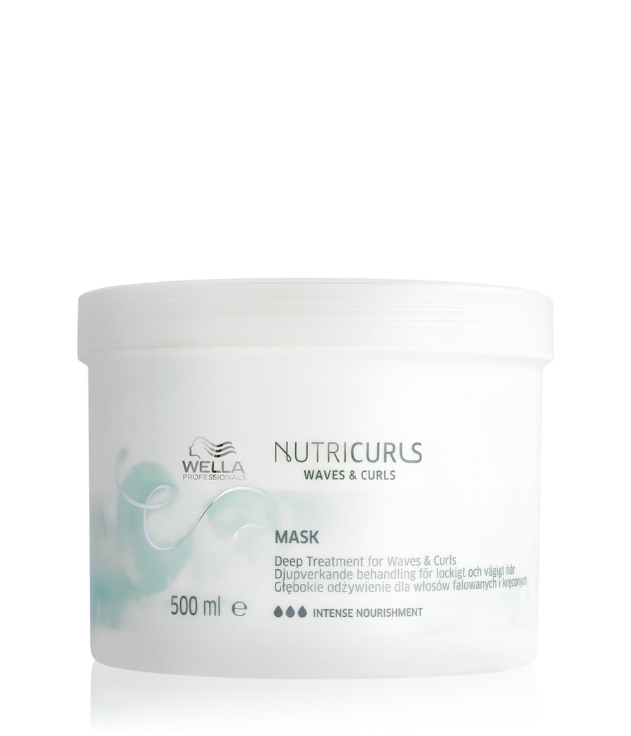 Маска для волос Wella Professionals Nutricurls, 500 ml
Маска для волос Wella Professionals Nutricurls, 500 ml