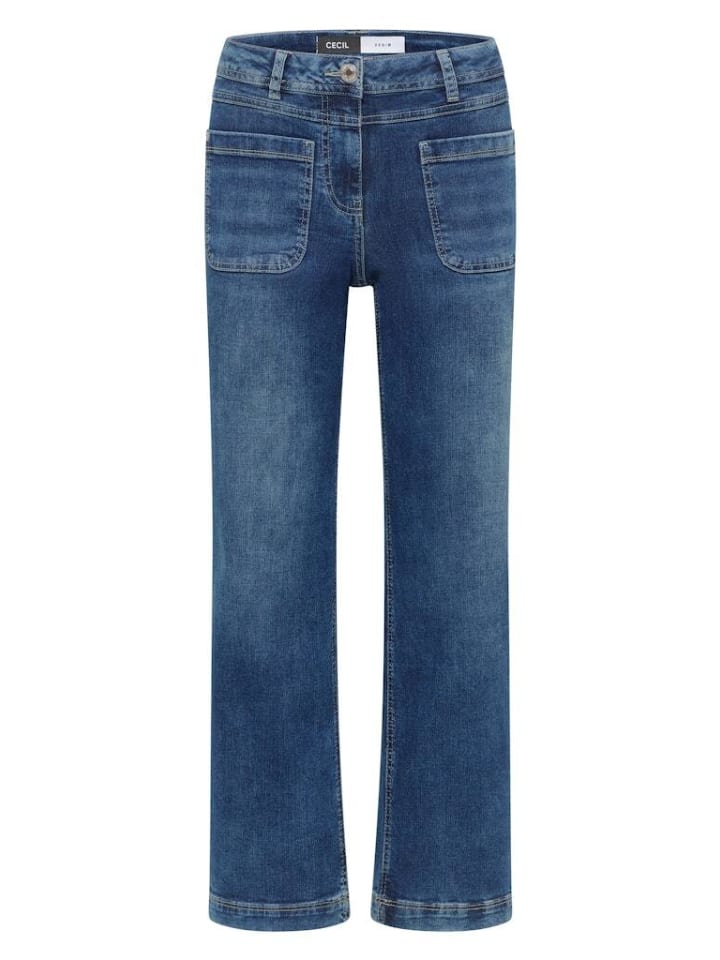 Джинсы средне-синего цвета с эффектом потертости Cecil
Джинсы средне-синего цвета с эффектом потертости Cecil