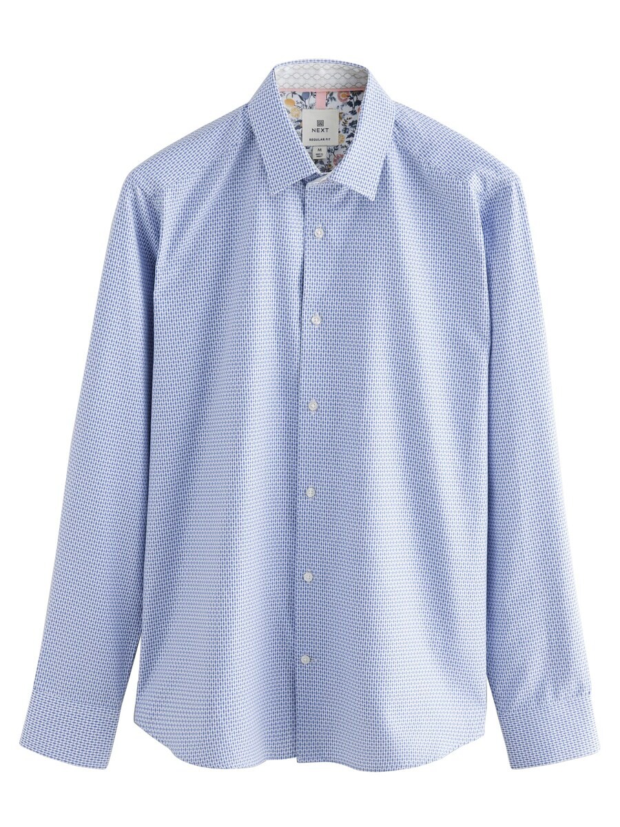 Повседневная рубашка Next Regular fit Button Up Shirt, королевский синий 
Повседневная рубашка Next Regular fit Button Up Shirt, королевский синий
