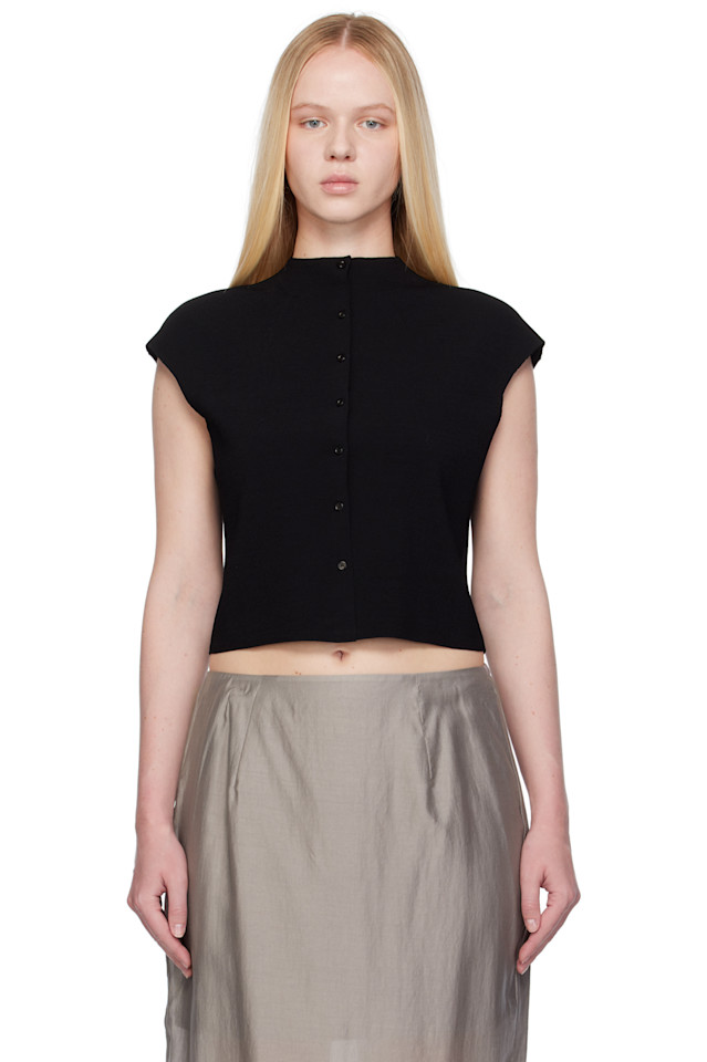 Кардиган-жилет с цельновязанными короткими рукавами Amomento, черный
Кардиган-жилет с цельновязанными короткими рукавами Amomento, черный