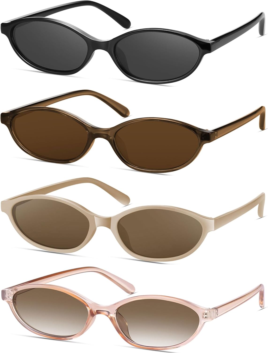 Ретро-солнцезащитные очки «кошачий глаз» овальной формы для женщин, в стиле Y2k, модные узкие солнцезащитные очки с защитой от УФ-излучения YMRFW, 4pack(black/Gray+brown/Brown+khaki/Tea+champagne/Gradient Tea)
Ретро-солнцезащитные очки «кошачий глаз» овальной формы для женщин, в стиле Y2k, модные узкие солнцезащитные очки с защитой от УФ-излучения YMRFW, 4pack(black/Gray+brown/Brown+khaki/Tea+champagne/Gradient Tea)