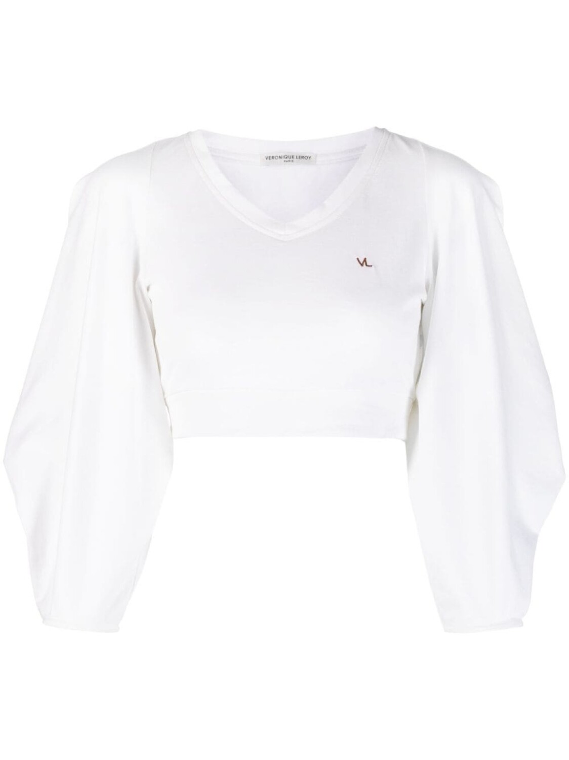 Veronique Leroy укороченный топ с драпировкой на рукавах, белый
Veronique Leroy укороченный топ с драпировкой на рукавах, белый