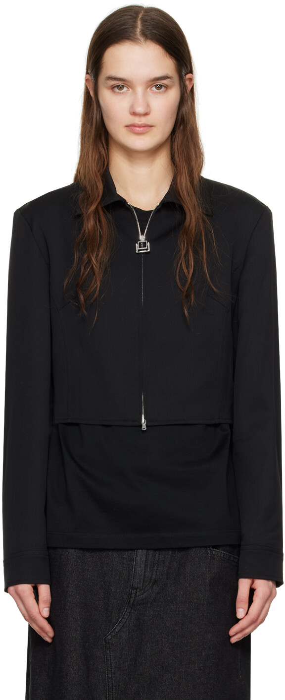 Черная укороченная рубашка Wooyoungmi
Черная укороченная рубашка Wooyoungmi