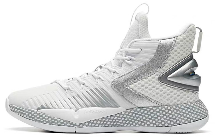 Баскетбольные кроссовки Crazy 3 мужские высокие белые/серые Anta 
Баскетбольные кроссовки Crazy 3 мужские высокие белые/серые Anta