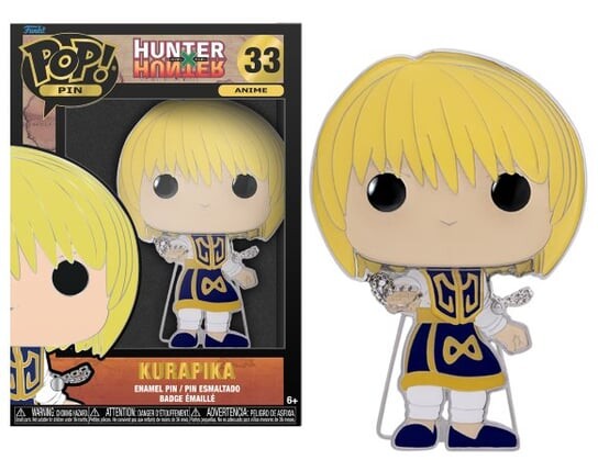 Большая эмалированная булавка Hunter x Hunter - pop № 33 - kurapika Funko 
Большая эмалированная булавка Hunter x Hunter - pop № 33 - kurapika Funko