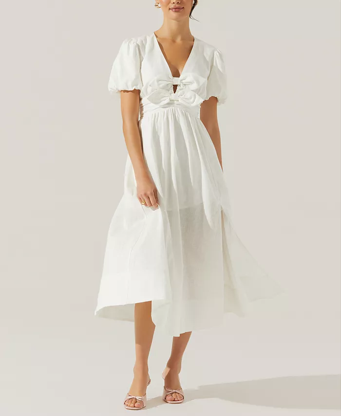 Женское миди-платье Citrine с пышными рукавами из льна и хлопка ASTR the Label, белый
Женское миди-платье Citrine с пышными рукавами из льна и хлопка ASTR the Label, белый